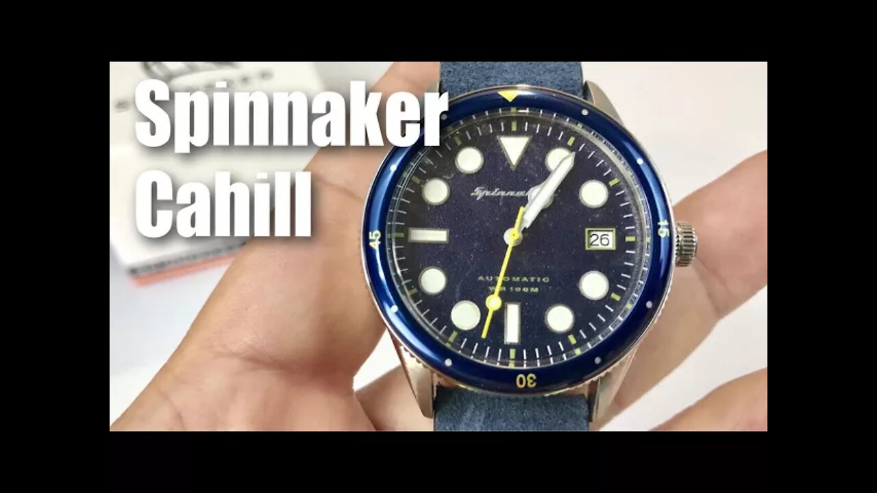 Cahill blue automatic dive watch by Spinnaker SP-5042-02 review and giveaway