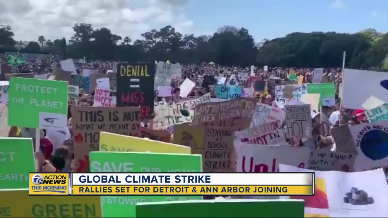 Global climate strike rallies set for Detroit, Ann Arbor