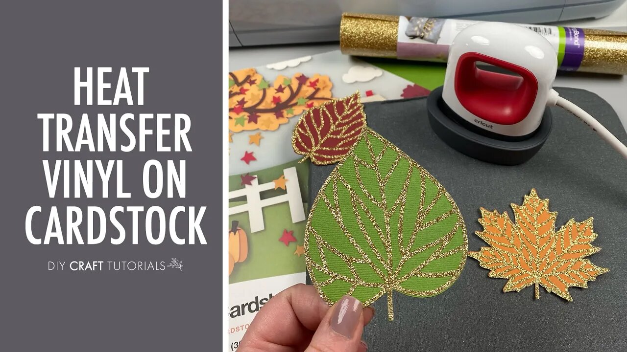 Iron On Heat Transfer Vinyl to Cardstock - Cricut Hack!