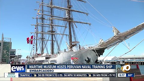 Peruvian naval training ship docks at Maritime Museum