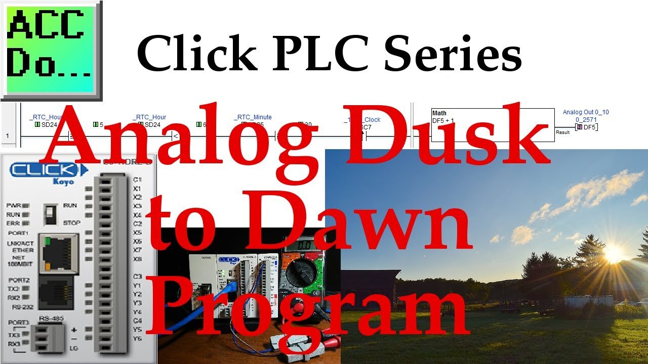 Click PLC Analog Dusk to Dawn Program Example