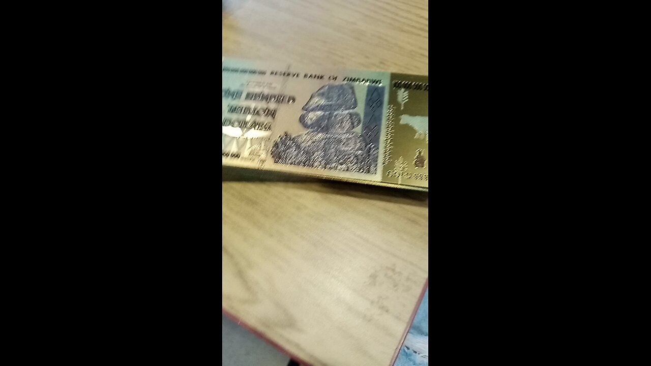 GOLDEN ZIMBABWE CURRENCY