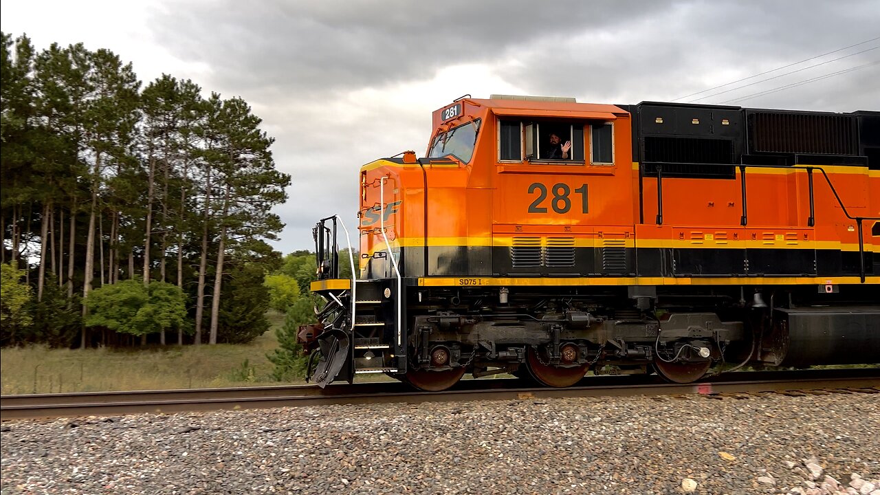 Railroad Bridge Work, Track Crane Equipment and some BNSF action - Hinckley Subdivision