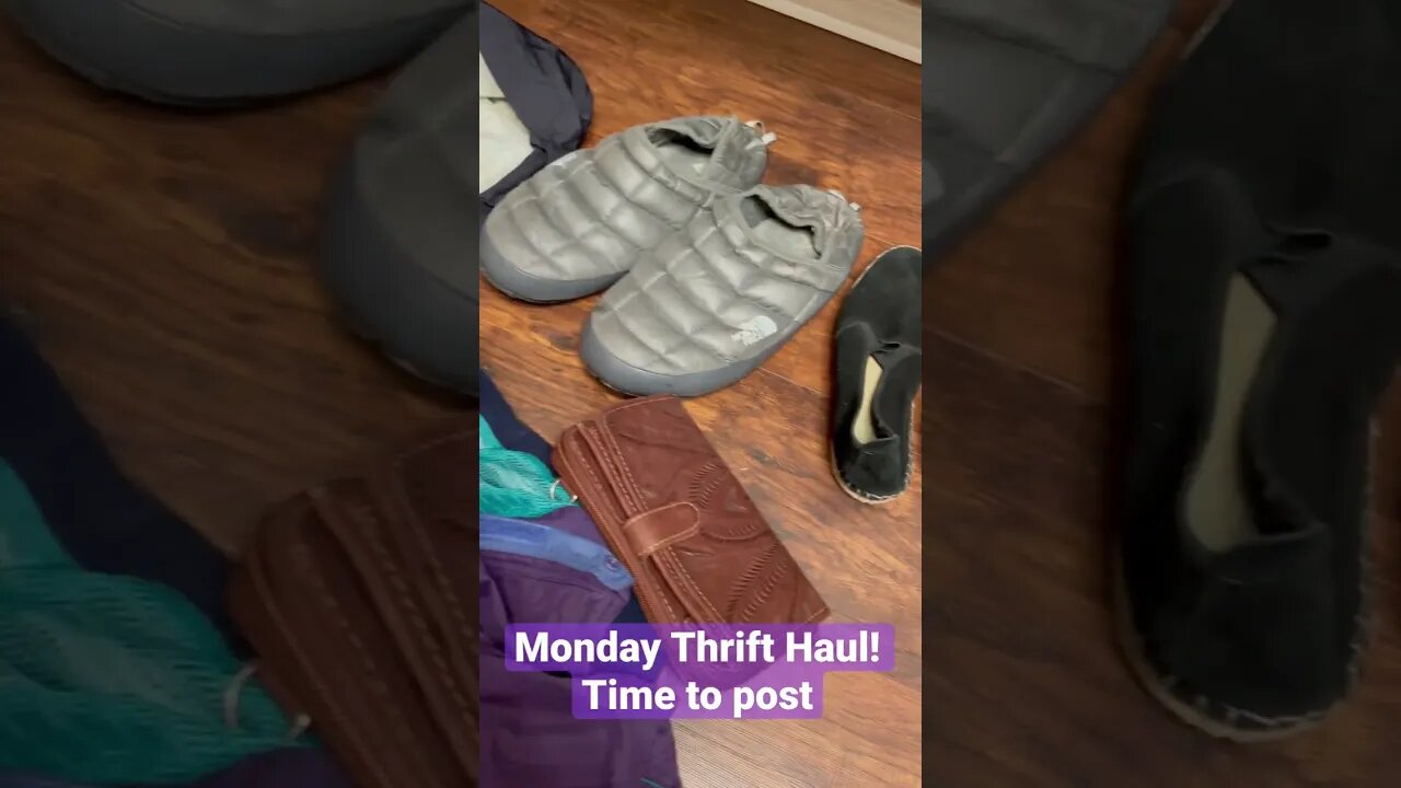 Monday thrift haul. Posting to get paid $$! #thrifting #selfmotivation #clothes #shoes