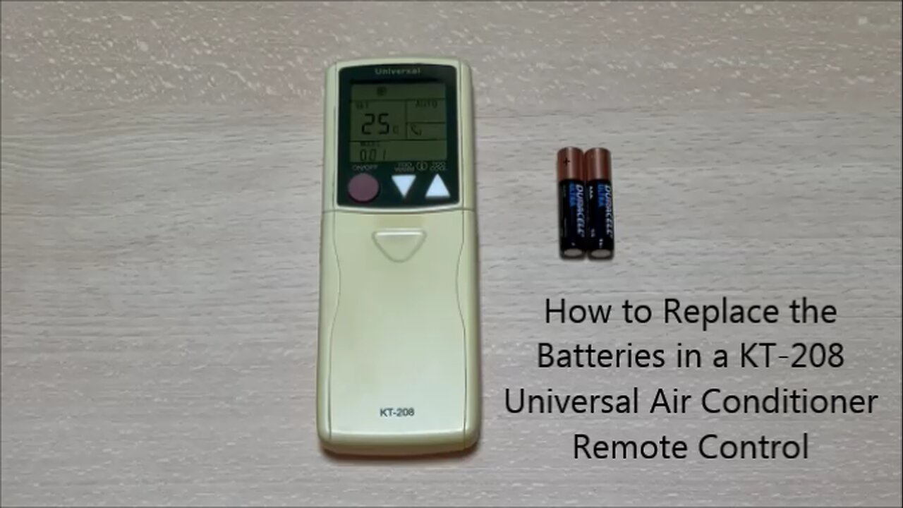 How to Replace the Batteries in a KT-208 Universal Air Conditioner Remote Control