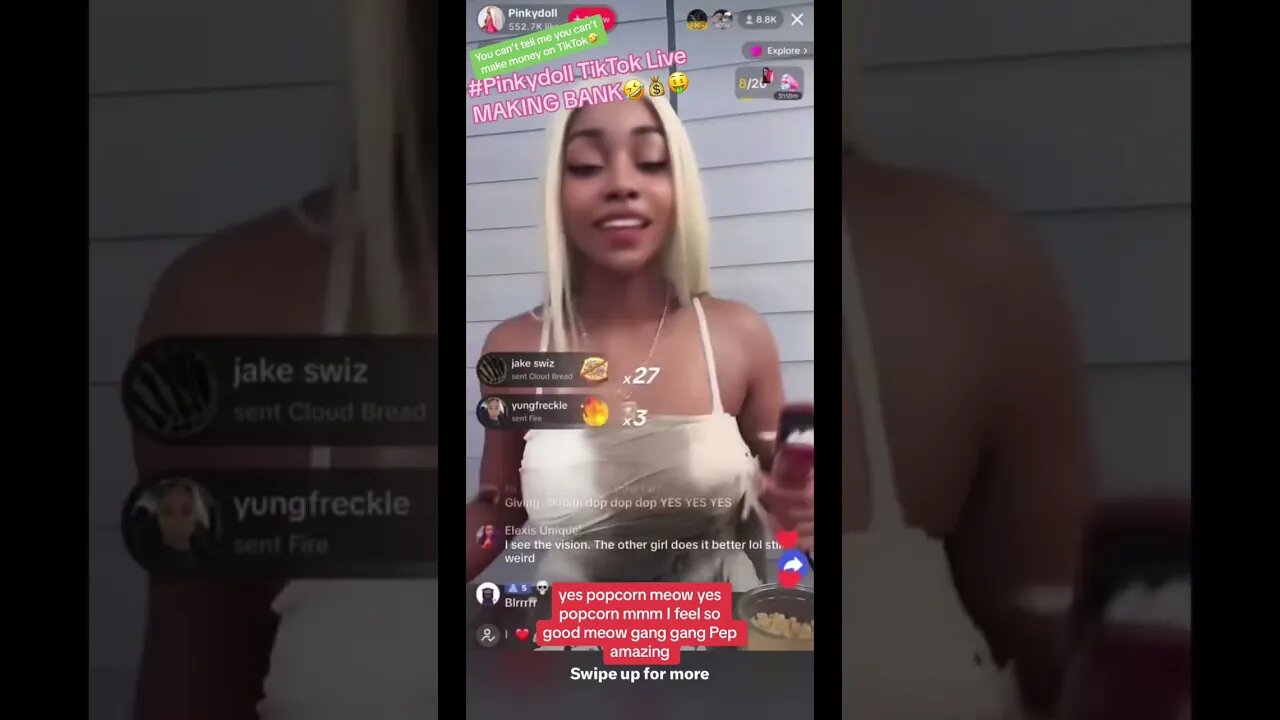 PINKYDOLL MAKING BANK ON TIKTOK LIVES 🤣🤣🤣🍿 No wonder the world thinks Tiktok is an insane asylum 🤣 H