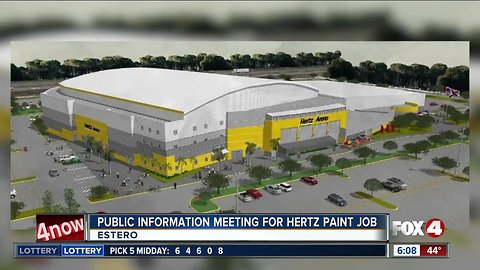 Scaled-back paint job at Hertz Arena going up for public comment