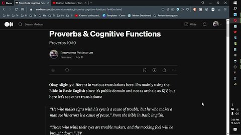 Proverbs 10:10, Proverbs & Cognitive Functions series