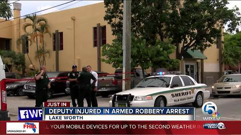 Deputy injured in armed robbery arrest in Lake Worth