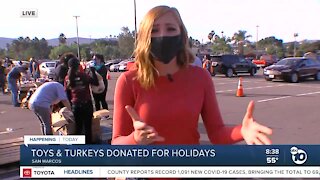 Live look at Thanksgiving meal donation at Palomar College