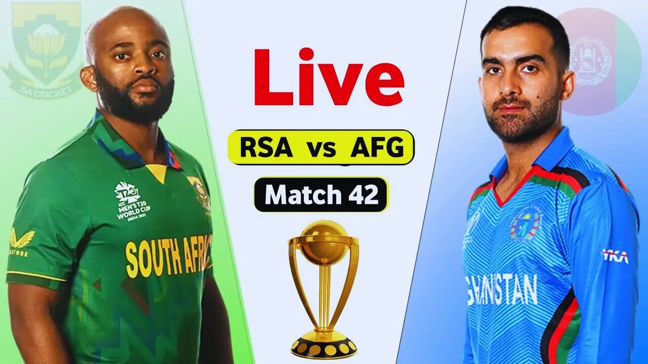 South Africa Vs Afghanistan Live World Cup - Match 42 | SA vs AFG Live Score