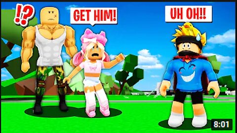 Guy makes girl mad then her BOYFRIEND JOINS Roblox