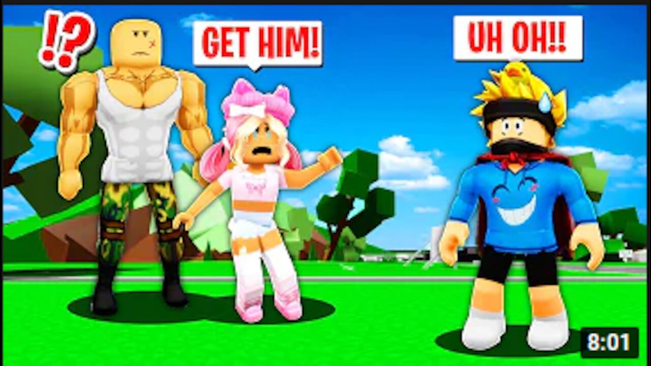 Guy makes girl mad then her BOYFRIEND JOINS Roblox