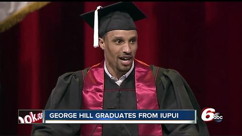 Cav's George Hill - in the midst of NBA playoffs - receives diploma from IUPUI