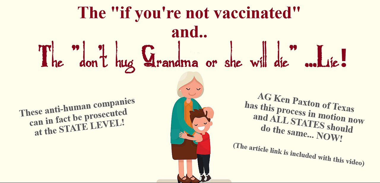 ⚡ VACCINE LIES: DON'T HUG GRANDMA... ⚡