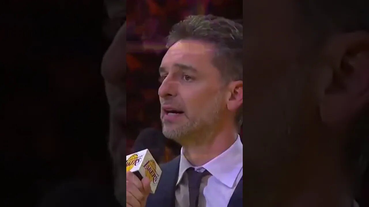 Pau Gasol Honors Kobe Bryant In His Jersey Retirement Speech