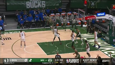 Bucks blow big lead, then rally to edge Nets 86-83 in Game 3