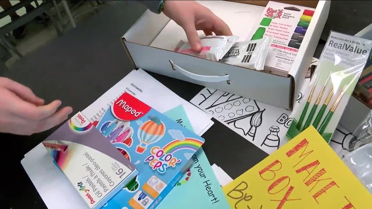 Badin High Schoolers distribute art kits for children in need