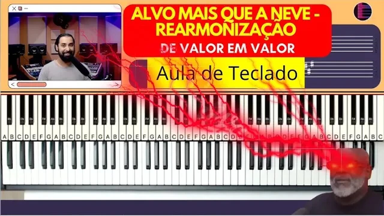 ALVO MAIS QUE A NEVE - REARMONIZAÇÃO - AULA DE TECLADO