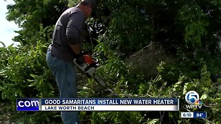 Good Samaritans install new water heater at home in Lake Worth Beach