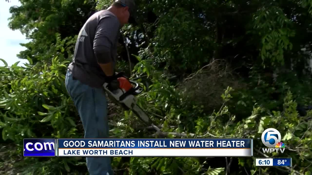 Good Samaritans install new water heater at home in Lake Worth Beach