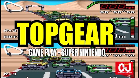 Correndo pelas pistas de Top Gear para SNES (Game Play)