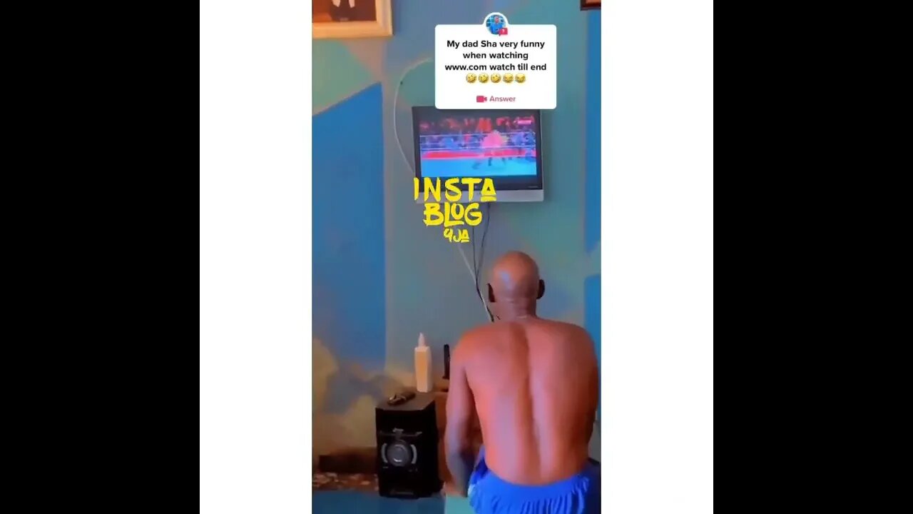 Man shares his Nigerian dad’s reaction while watching a wrestling match