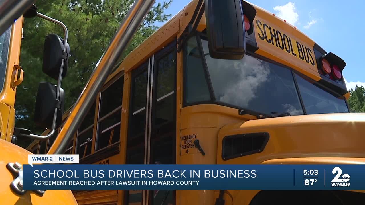 School bus drivers back in business