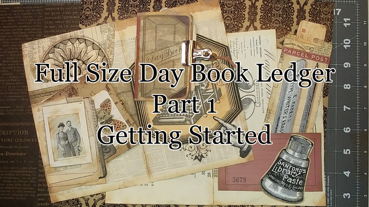 JUNK JOURNAL - PART 1 - FULL SIZE Day Book Ledger - Blue Belle Farm Studio