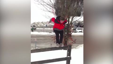 Man Tries To Make A Backward Flip, But Fails