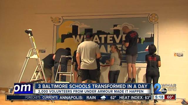 2,000 volunteers transform 3 Baltimore schools in one day