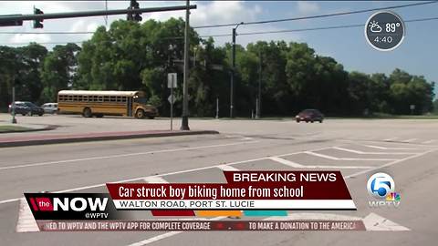 Port St. Lucie teen critical after being hit by vehicle while biking home from school