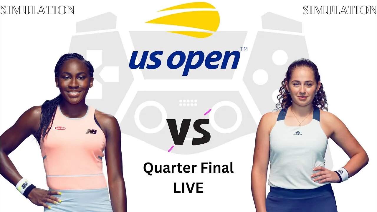 Jelena Ostapenko vs Coco Gauff | US Open Tennis Championship 2023 | Quarter Final Live Simulation