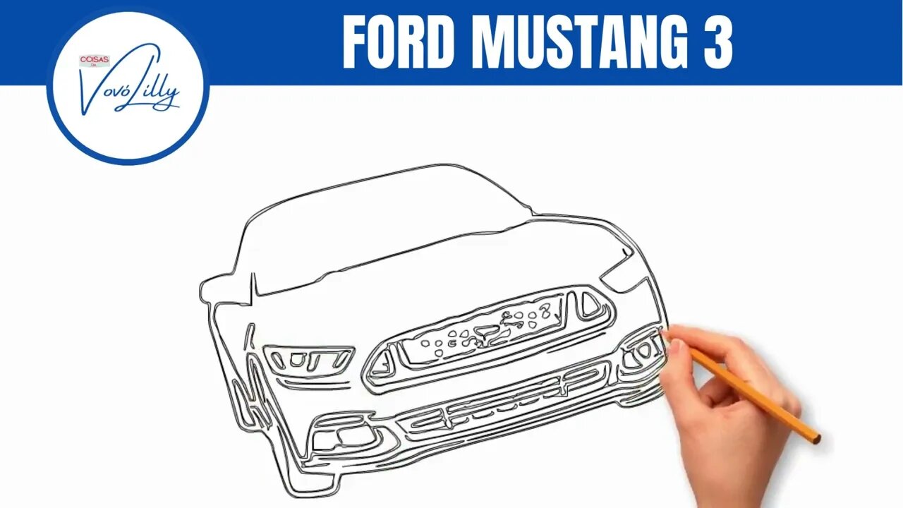 COMO DESENHAR | FORD MUSTANG 03 | PASSO A PASSO. MUITO FÁCIL