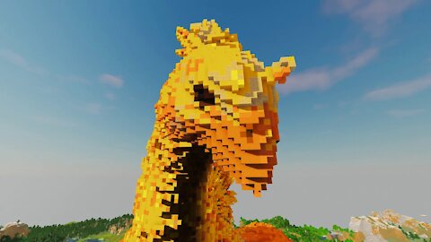 Minecraft Timelapse, Chocobo Build Schematic - Final Fantasy