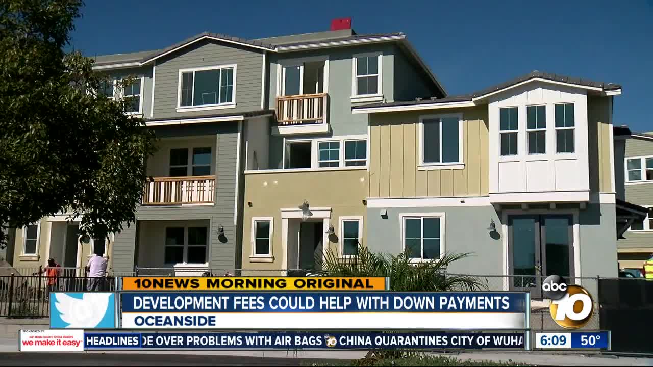 Oceanside City Council looking at development fees to help first-time home buyers with down payments