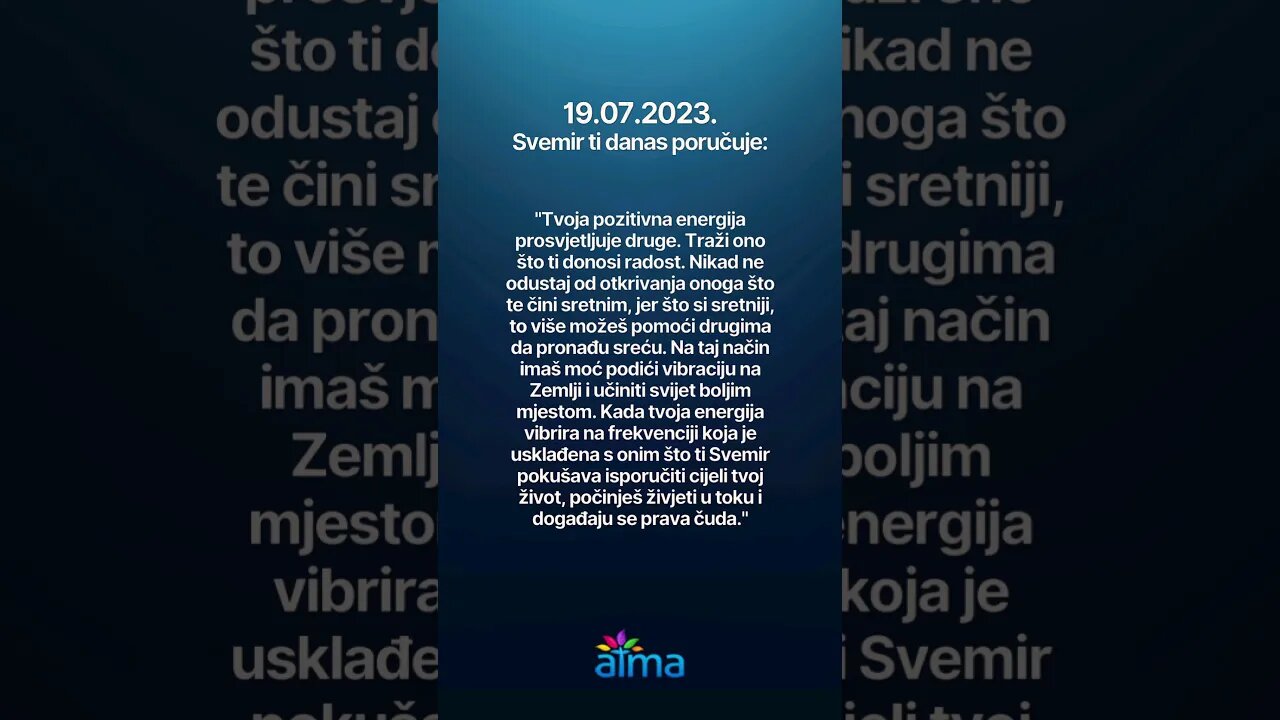 Poruka Svemira 19.07.2023