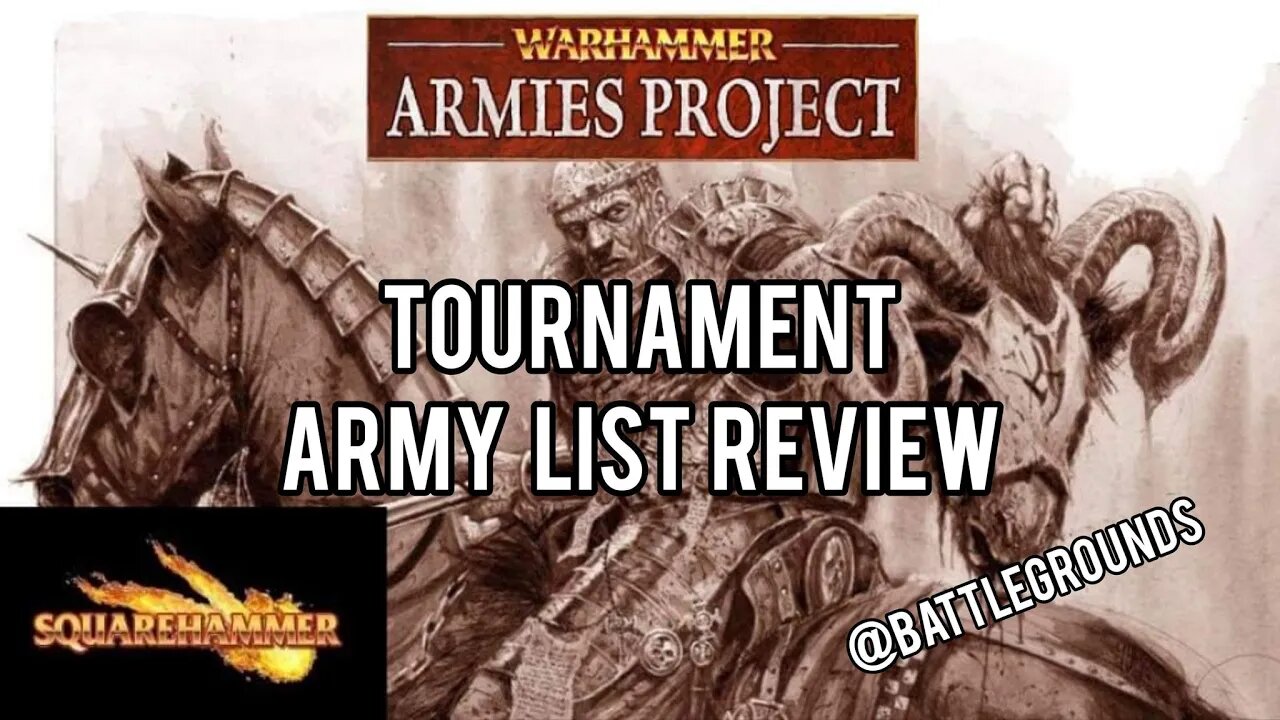 Warhammer Fantasy TOURNAMENT LIST REVIEW Warhammer Armies Project VLOG Podcast