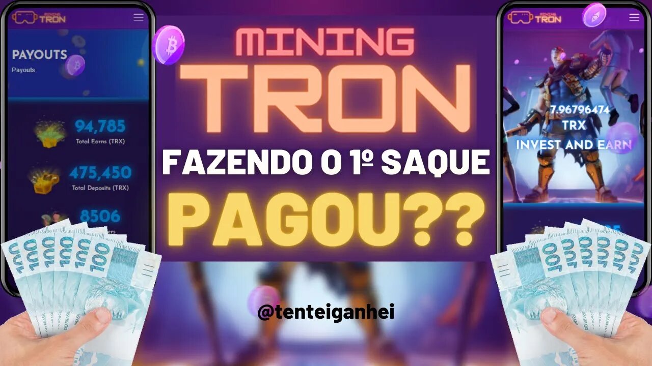 [SCAM] [PROJETO ENCERRADO] 💲 MINING TRON PAGOU? - FIZ O SAQUE E OLHA NO QUE DEU 💲