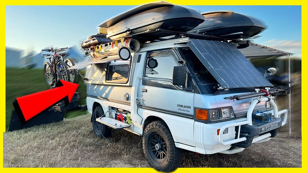 Amazing Tiny Home! Couple Converts Mitsubishi Delica Minivan Into A Micro Camper Van