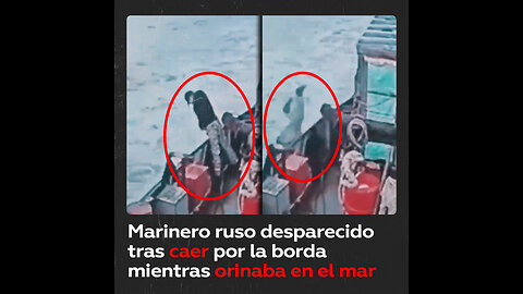 Orina en el mar y cae por la borda de un barco en movimiento