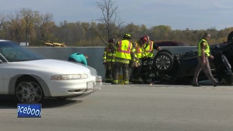 Rollover accident on Rt. 41 causes traffic jam