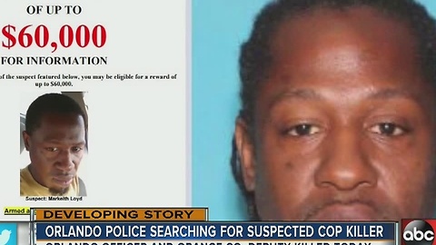 Orlando Police searching for suspected cop killer