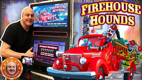 🔥This Machine's on FIRE! 🔥 Firehouse Hounds Jackpot Bonus on $40 Spins!