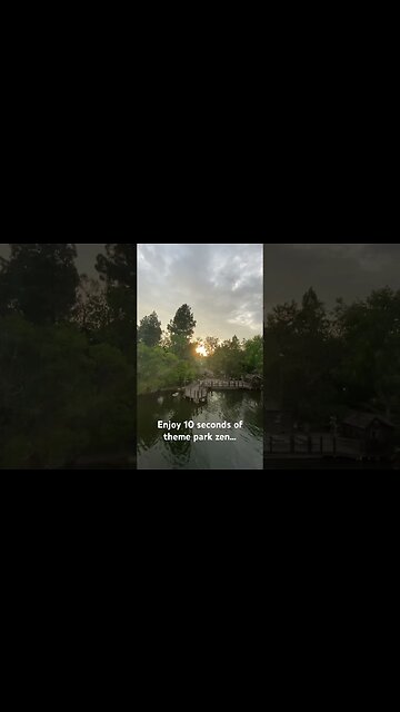 Sunset over Tom Sawyer Island. #disneyland #marktwain