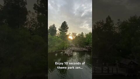 Sunset over Tom Sawyer Island. #disneyland #marktwain