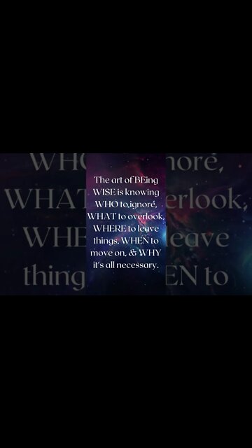 The Art of Being Wise