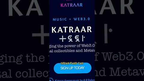 AR RAHMAN JUMPS IN WEB 3.0 ,LAUNCHES KATRAAR METAVERSE PLATFORM #shorts