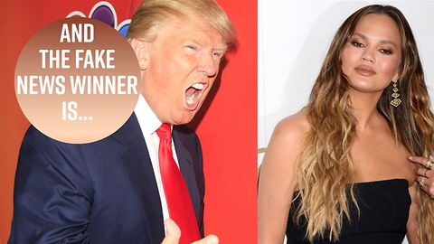 Chrissy Teigen 'hosts' Trump's Fake News Media Awards