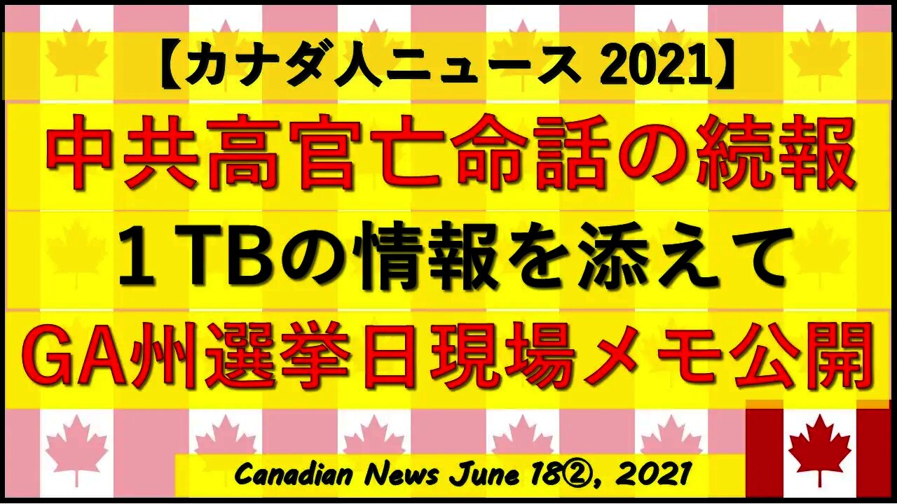 中共高官が亡命した話の続報～１TBの情報を添えて～ GA州選挙日現場実況メモ公開